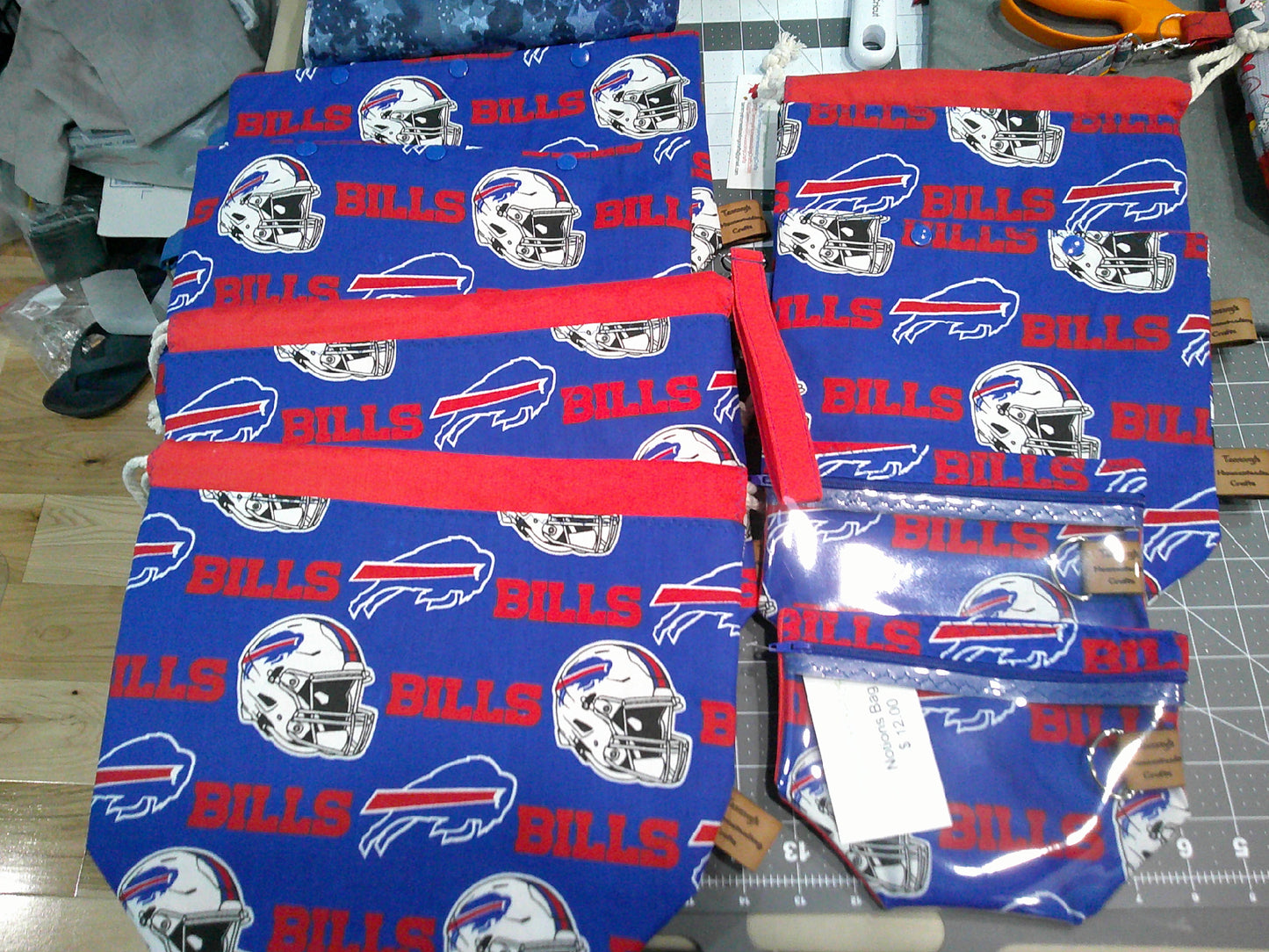 Buffalo Bills w/ red inside project bags