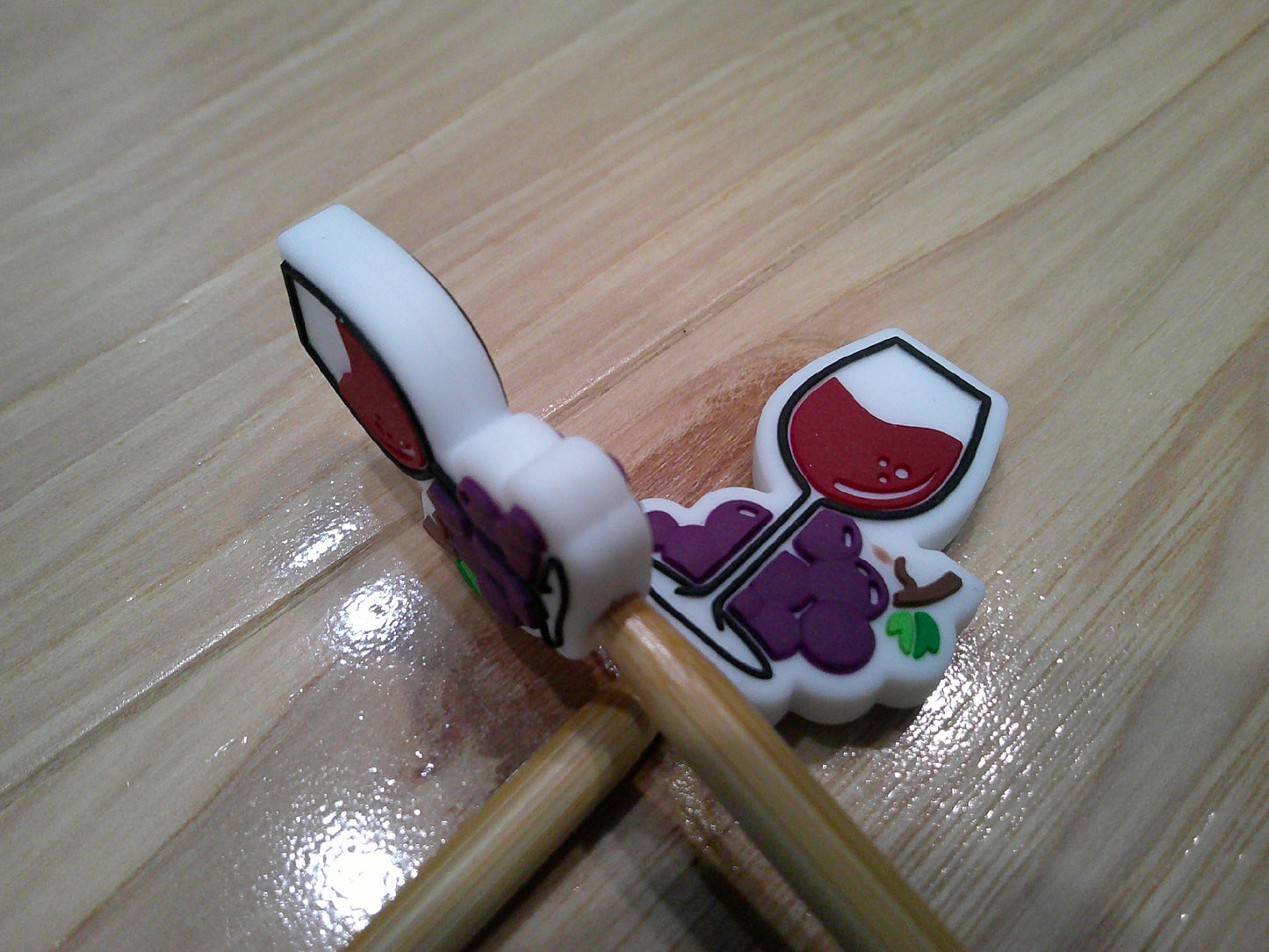 Red Wine Glass ~ Stitch Stoppers