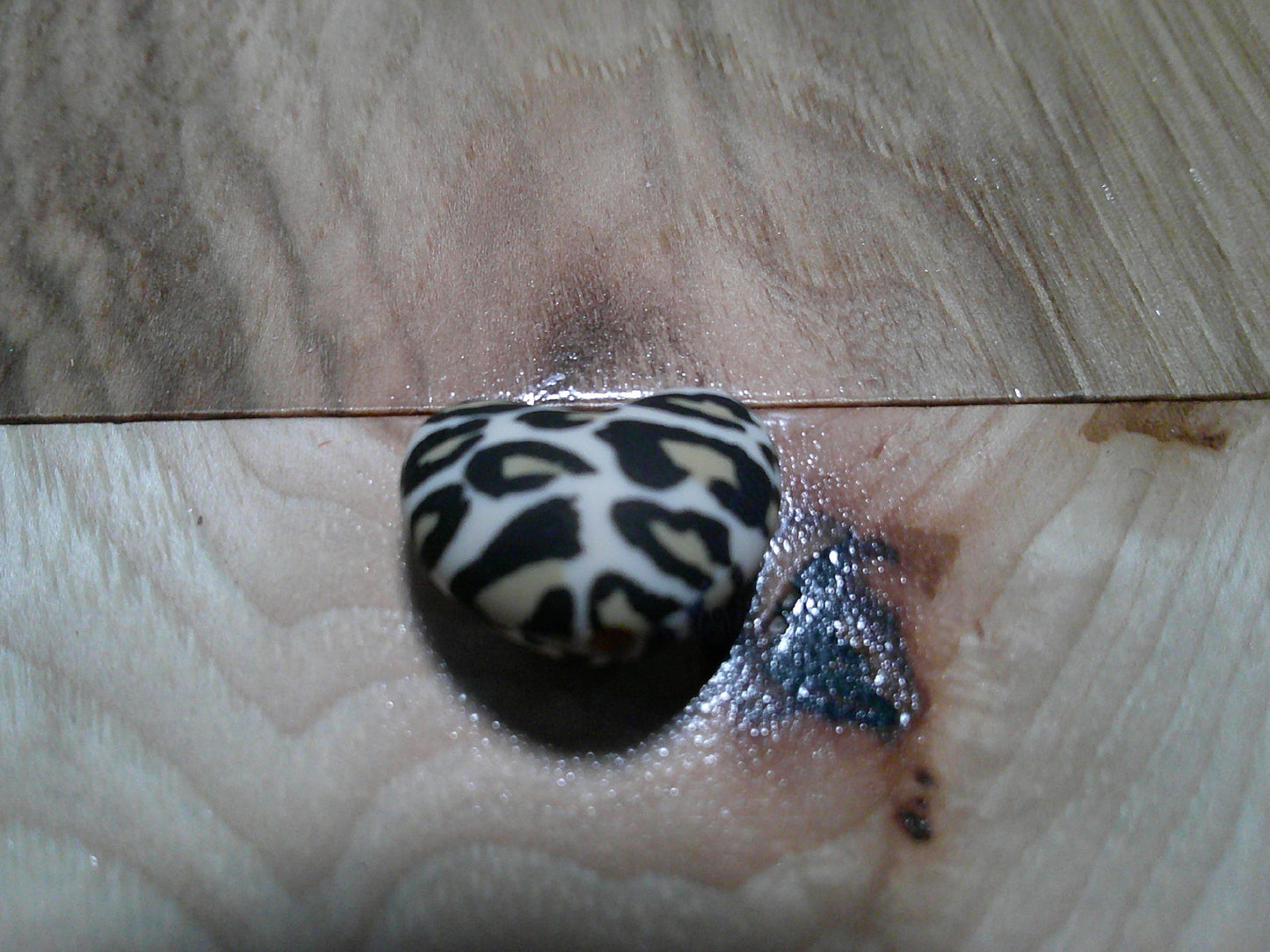 Animal print heart ~ stitch stoppers