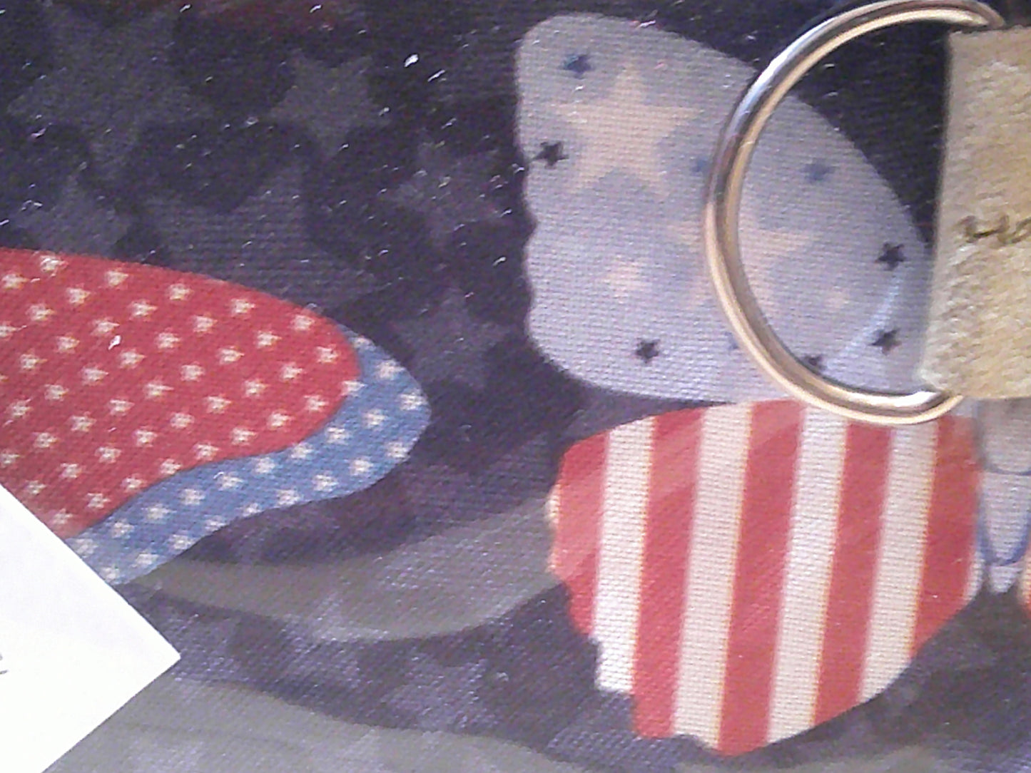 Notion's bag ~ Patriotic Butterflies~ w/ light blue zipper ~ red back