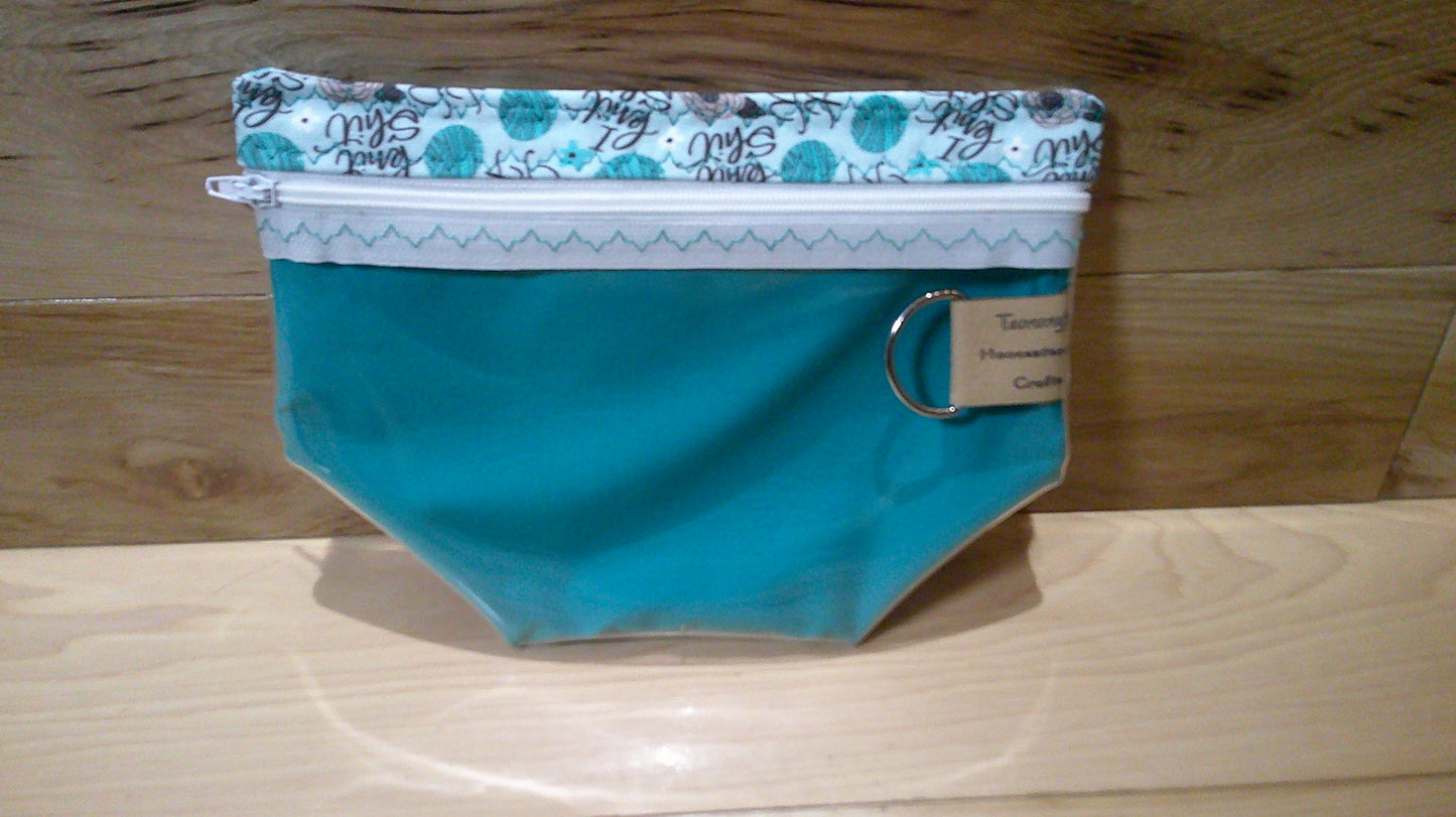 "I knit shit" ~ project bags