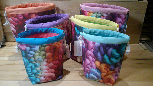 Pastel Swirls of fiber ~ project bags