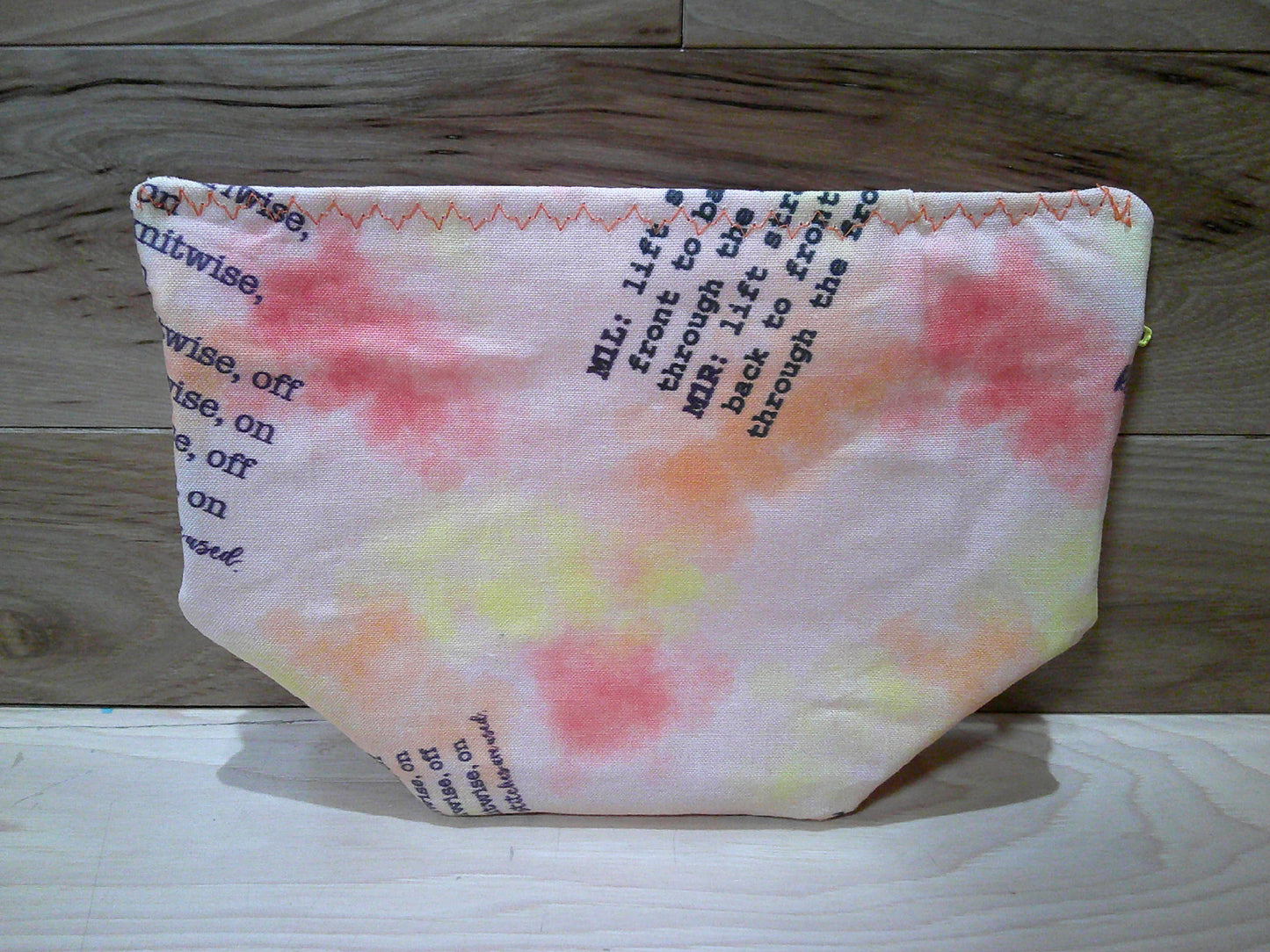 Knitting Instruction w/ orange ~ project bags