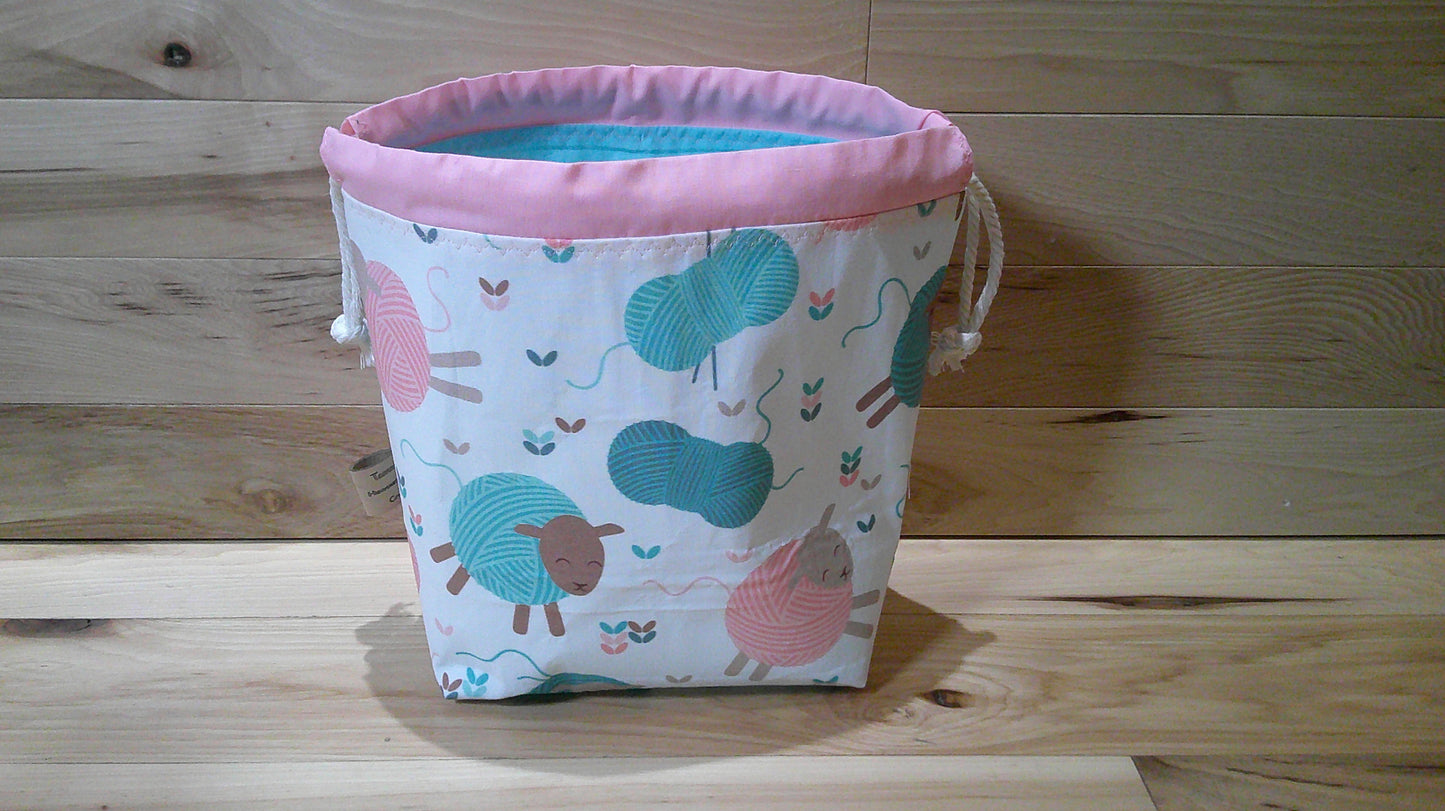 Pastel Sheep yarns balls & Skeins ~ project bags