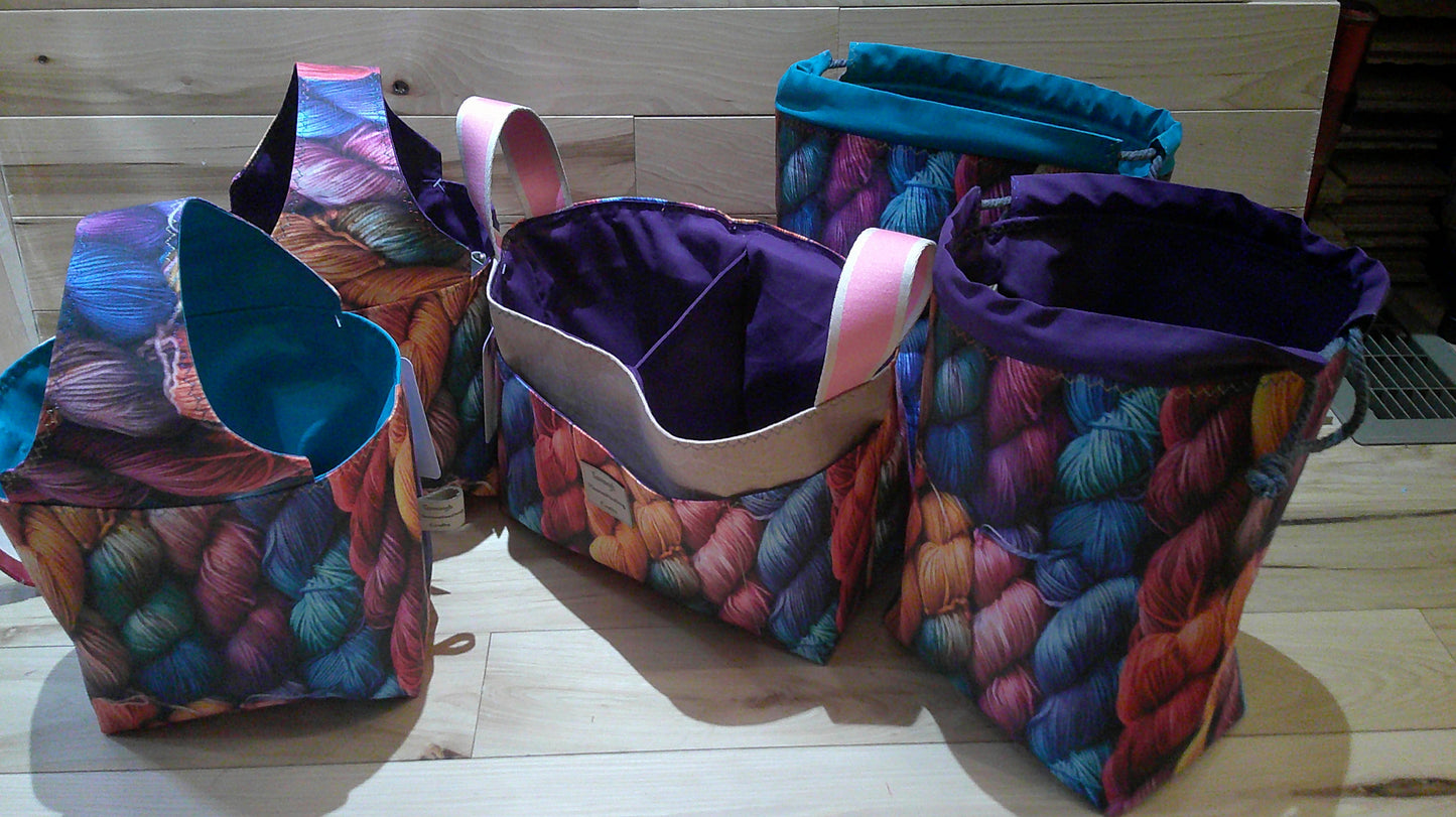 Dark Yarn Skeins ~ project bags