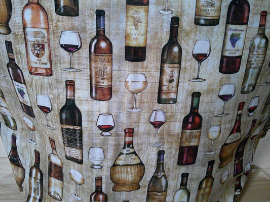 Wine bottles w/ grapes ~ project bags