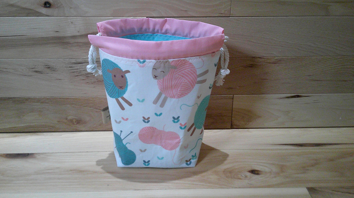 Pastel Sheep yarns balls & Skeins ~ project bags