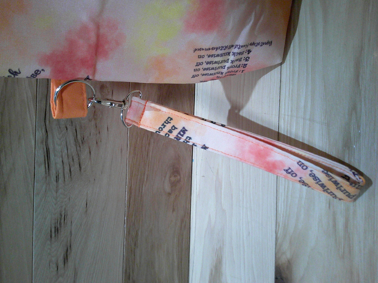 Knitting Instruction w/ orange ~ project bags