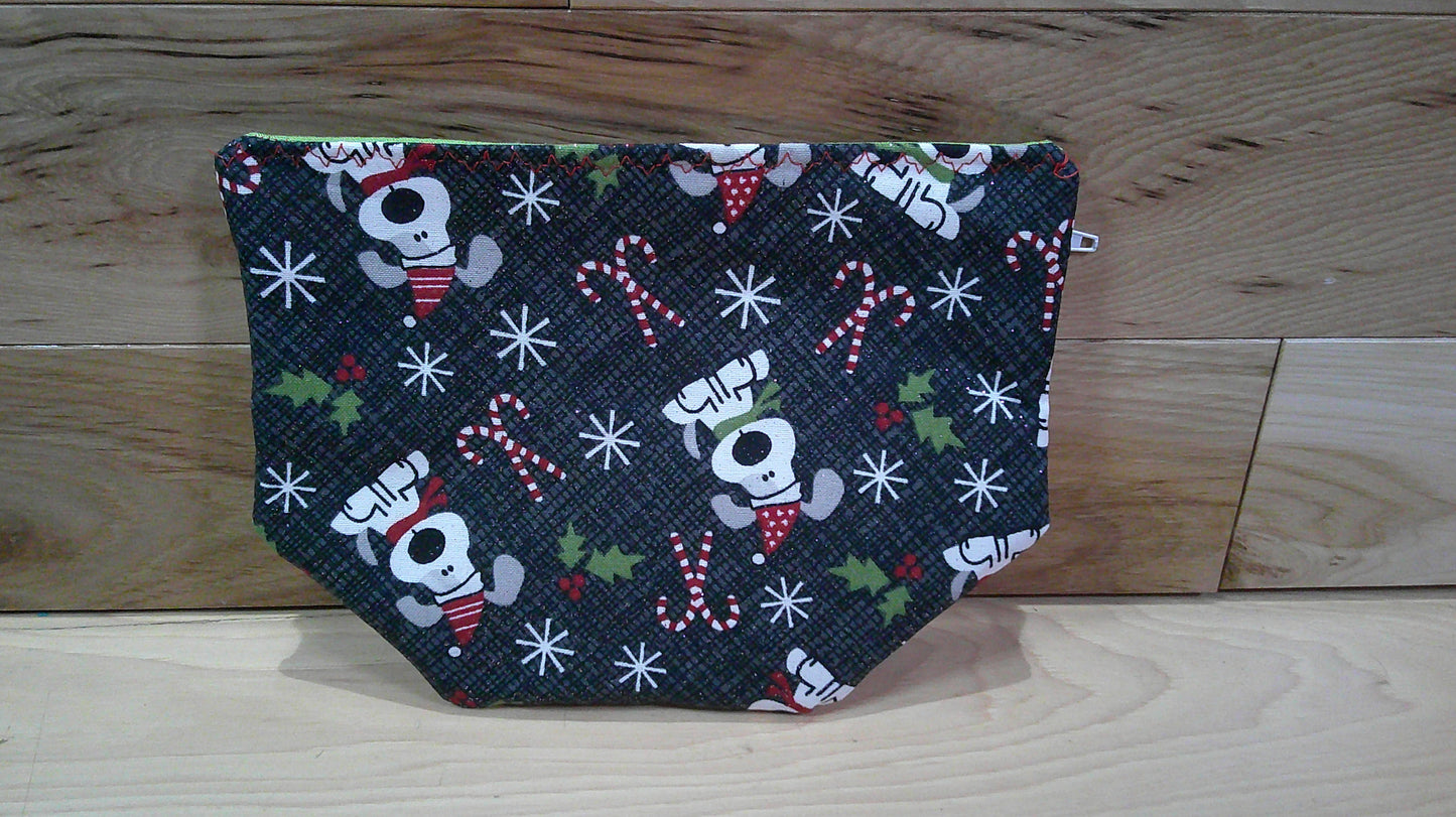 Dogs' w/ holly & Christmas lights ~ Project Bags