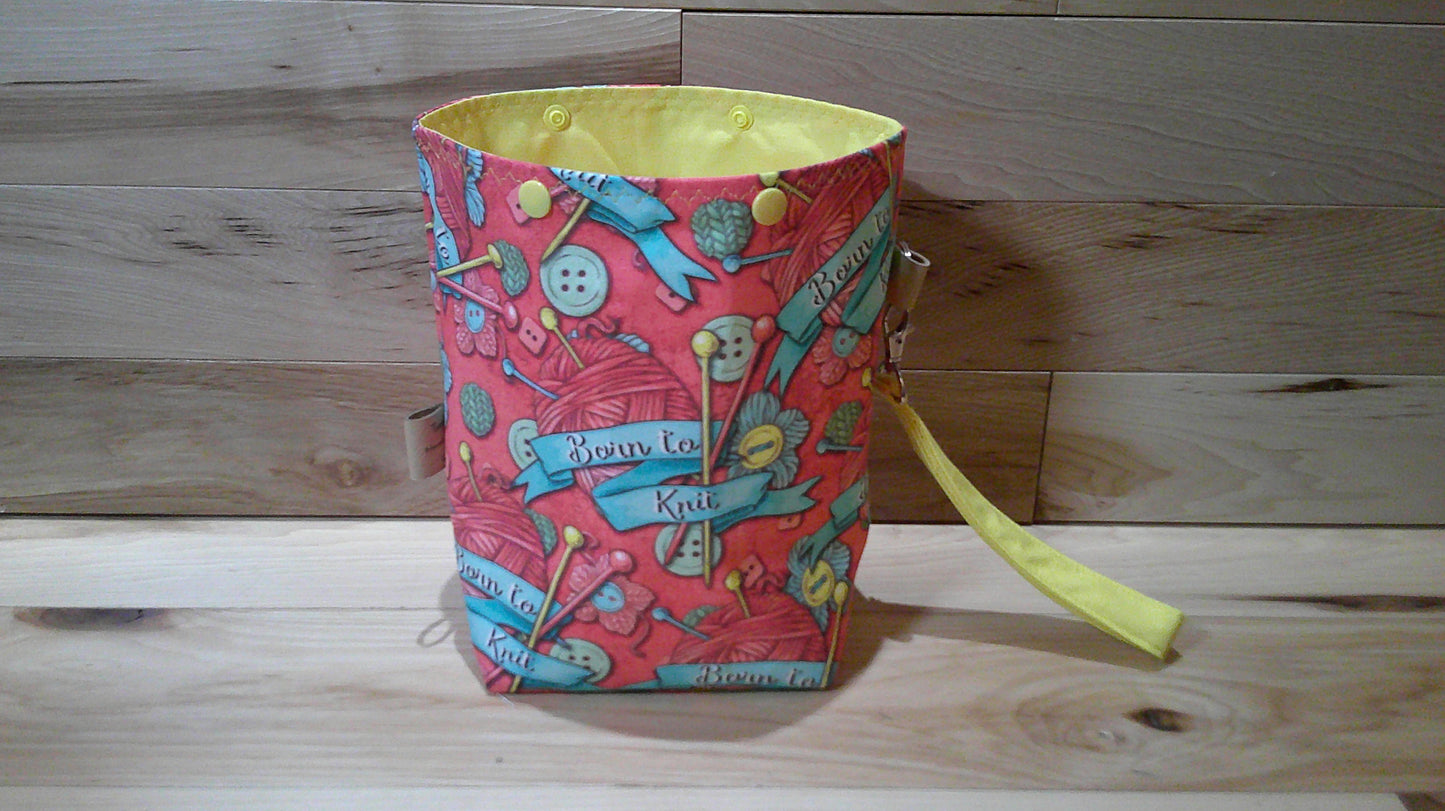 "Born to knit" ~ project bags