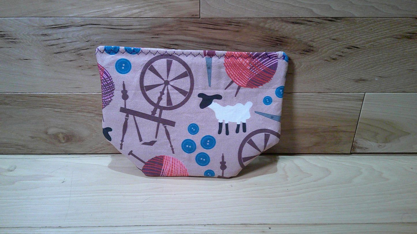 Spinning wheel & sheep ~ project bags