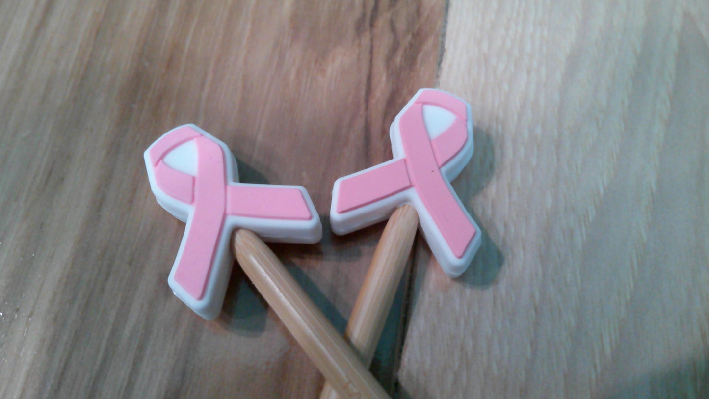 Pink support Ribbon ~ stitch stoppers