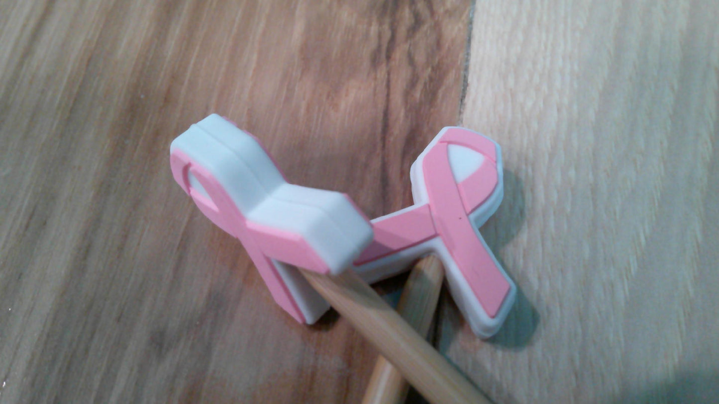 Pink support Ribbon ~ stitch stoppers