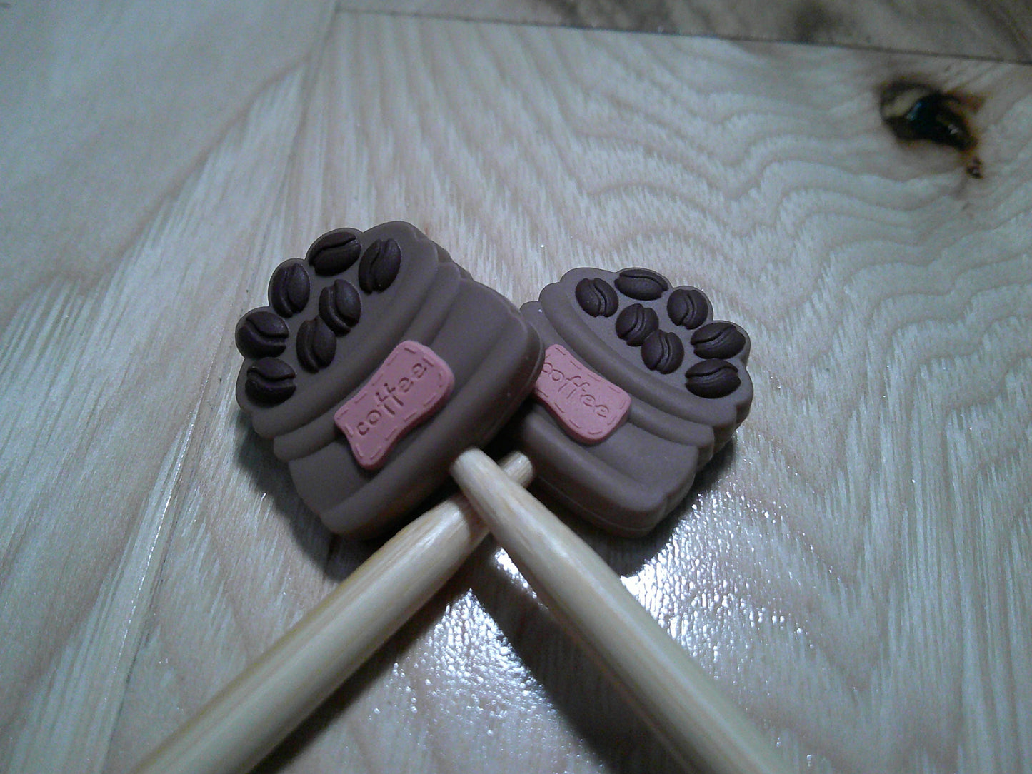 Bag of coffee beans ~ stitch stoppers