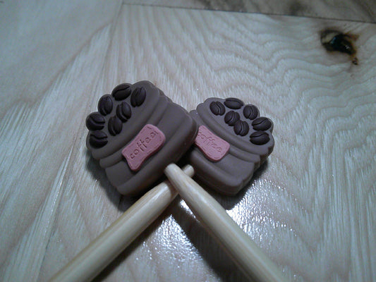 Bag of coffee beans ~ stitch stoppers