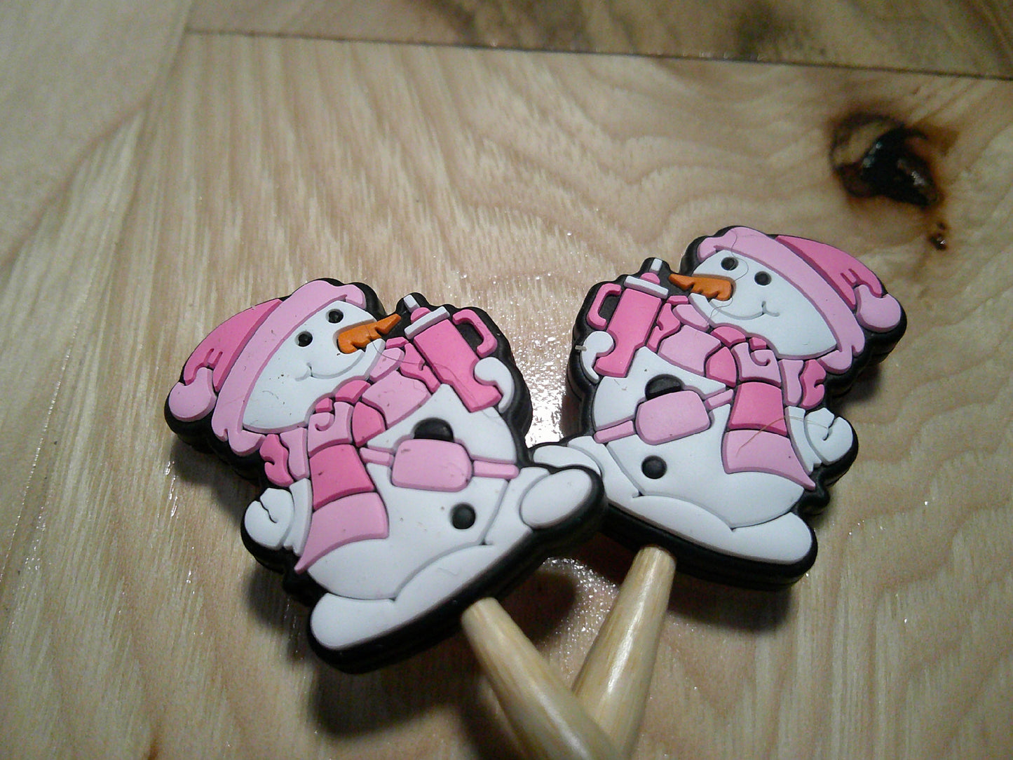 Cute Pink Snowman ~ stitch stoppers