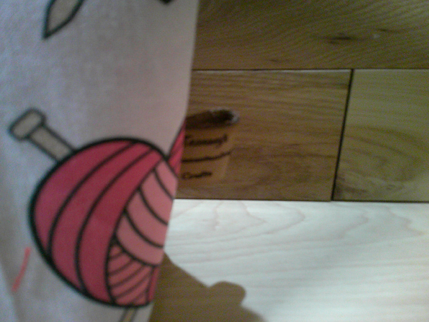 Heart yarn balls w/ knitting needles project bags