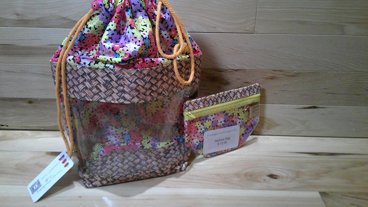 Flowers in a basket- project bags