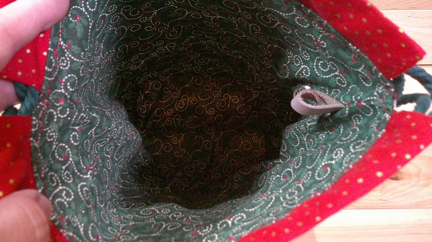 Christmas Gnomes w/ garland ~ project bags