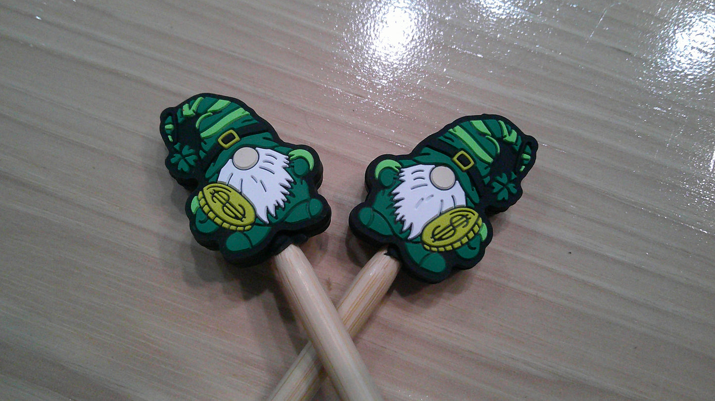 St. Patty's Gnomes w/ coin ~ stitch stoppers