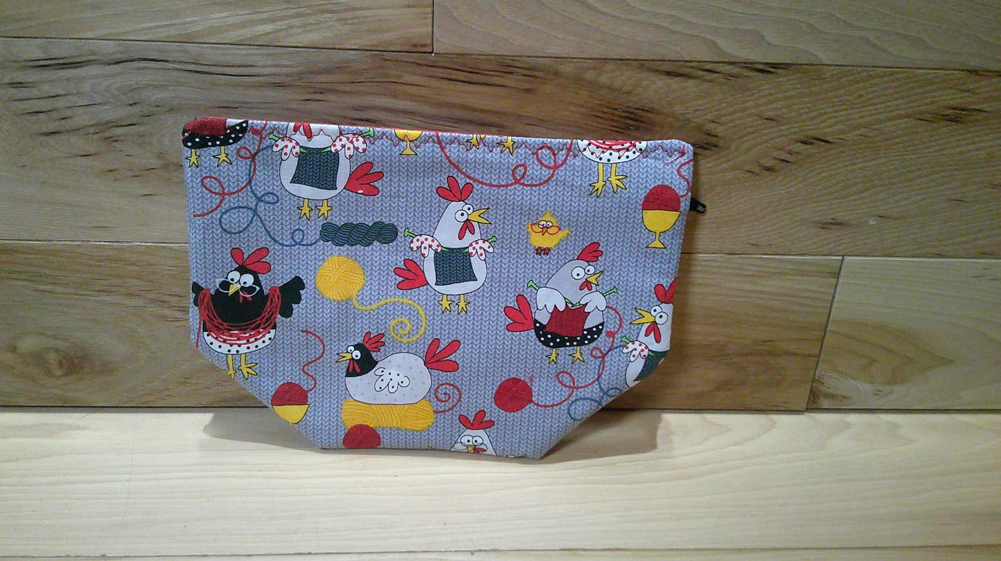 Knitting Chickens ~ Project bags