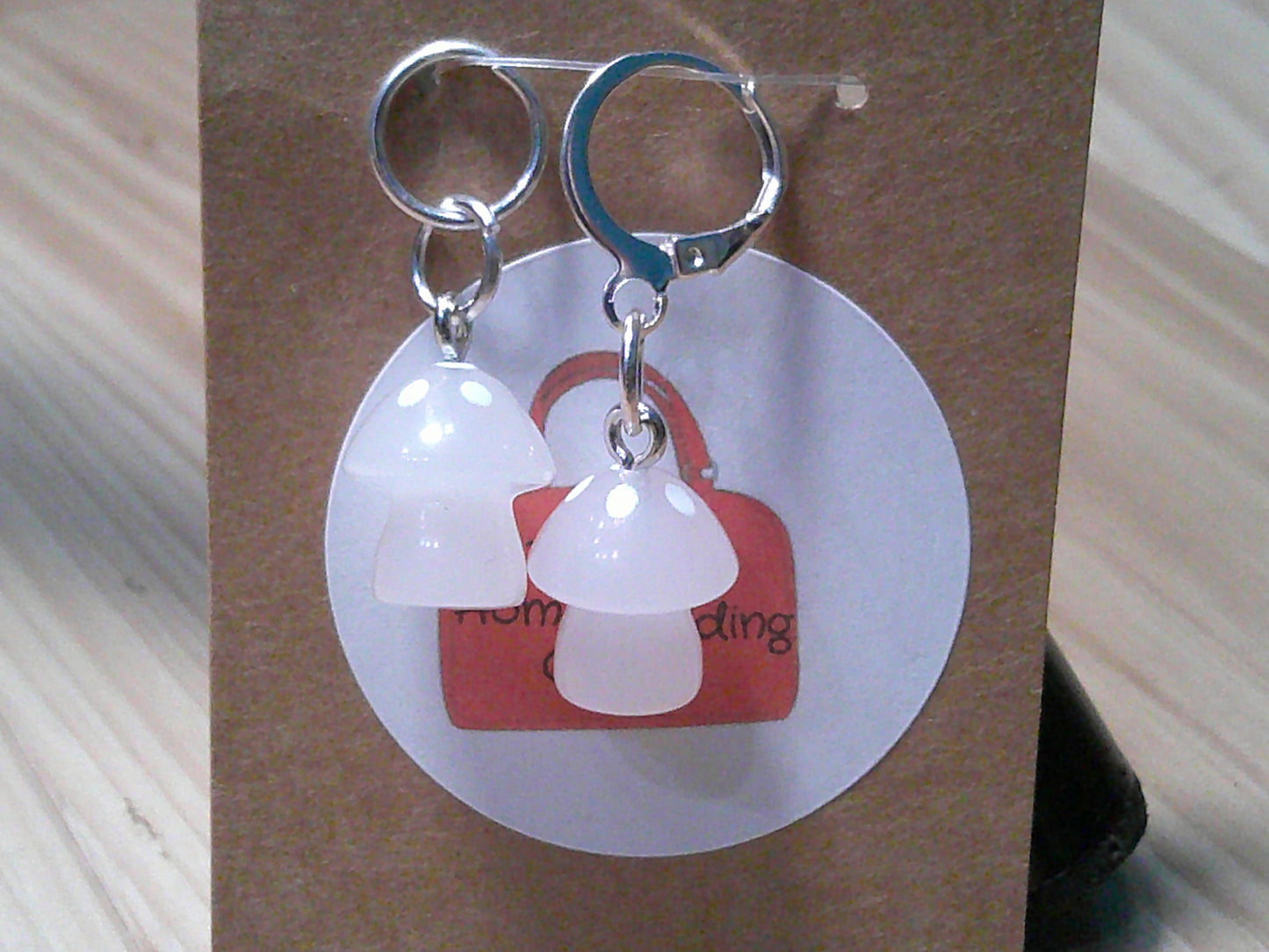 2 ~ Clear Mushroom ~ stitch marker/progress keeper