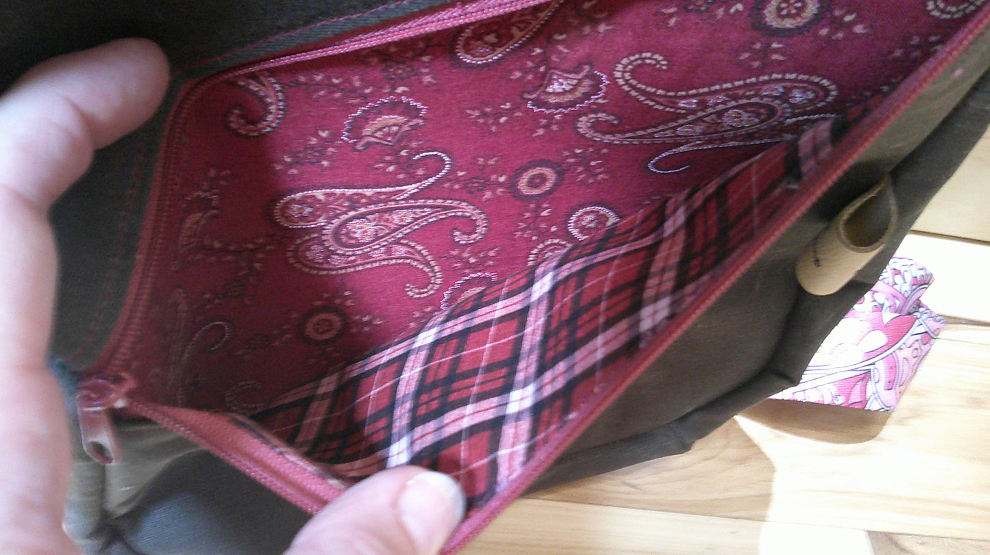 Crossbody / Sling Bag ~ waxed canvas