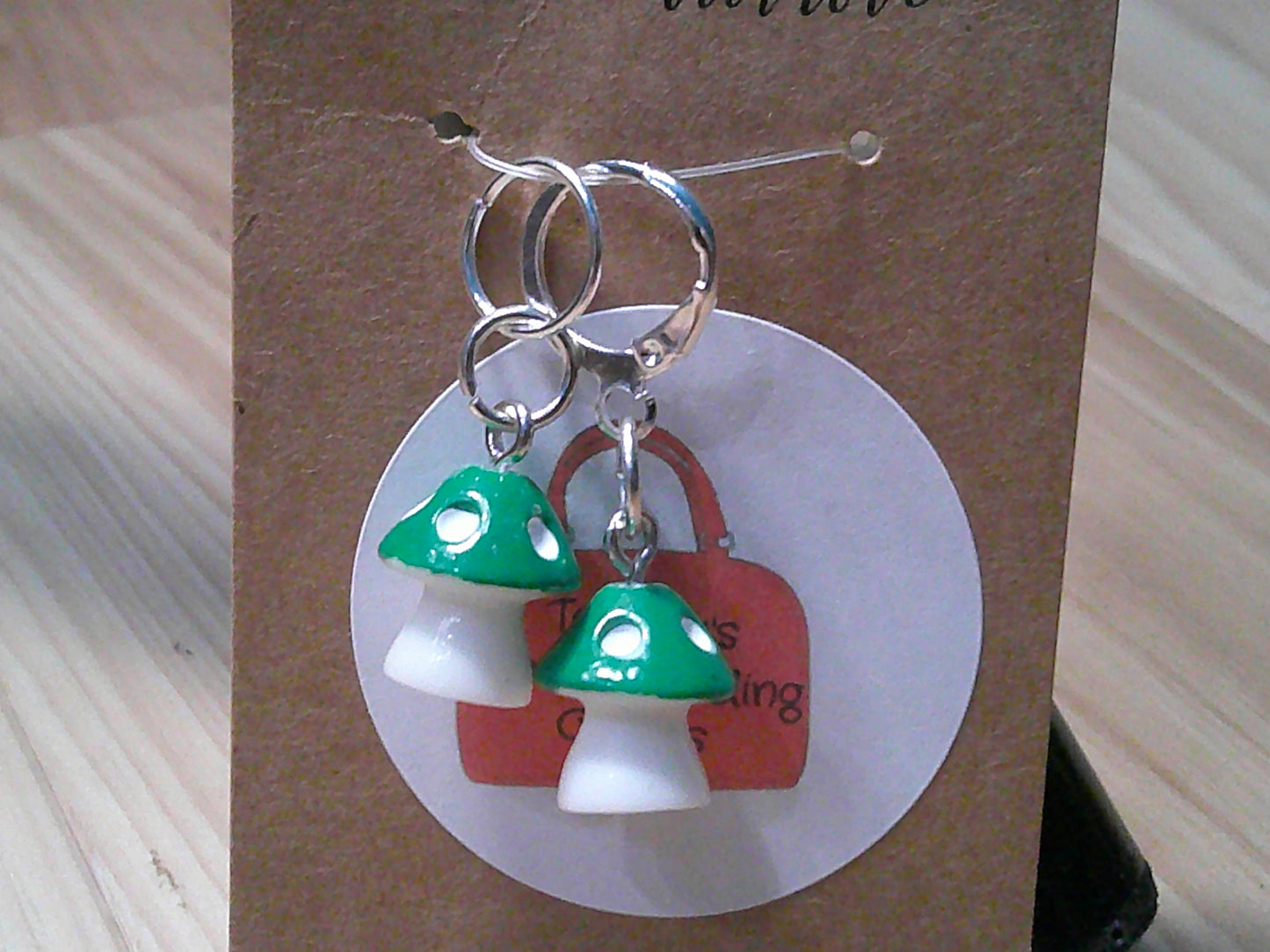 2 ~ Mushroom ~ stitch marker/ progress keepers