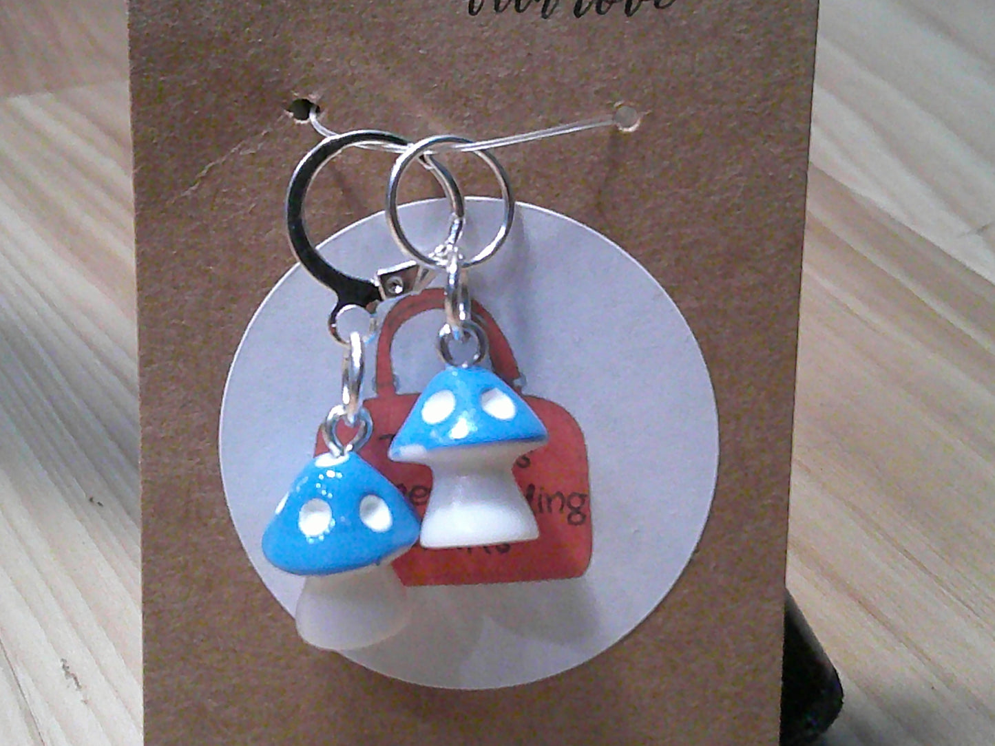 2 ~ Mushroom ~ stitch marker/ progress keepers