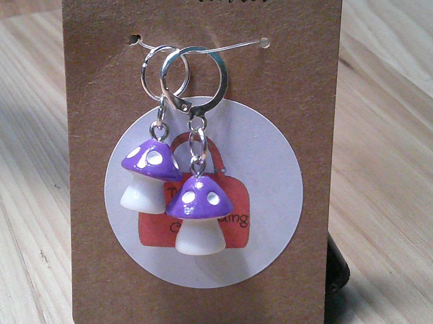 2 ~ Mushroom ~ stitch marker/ progress keepers