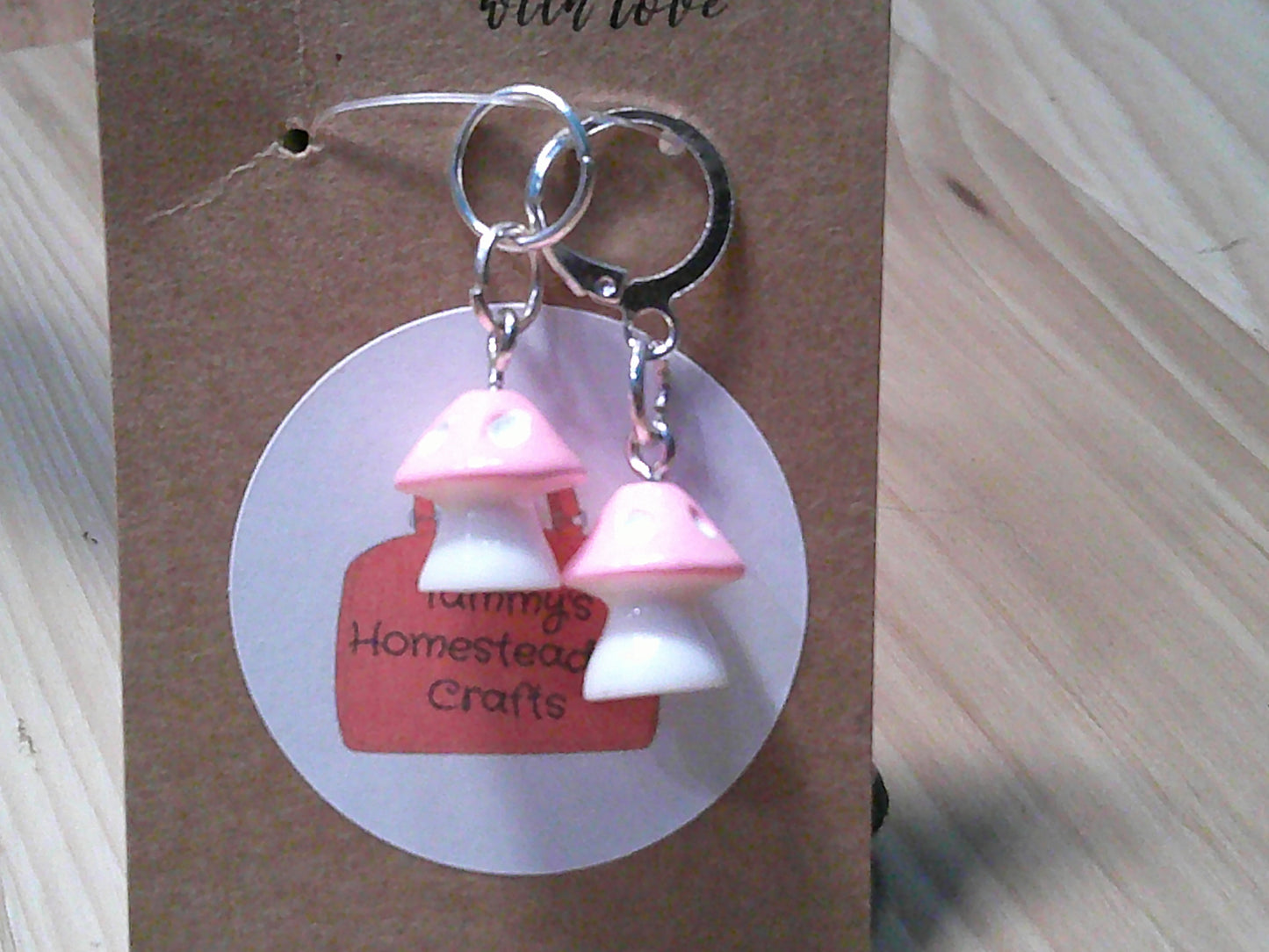 2 ~ Mushroom ~ stitch marker/ progress keepers