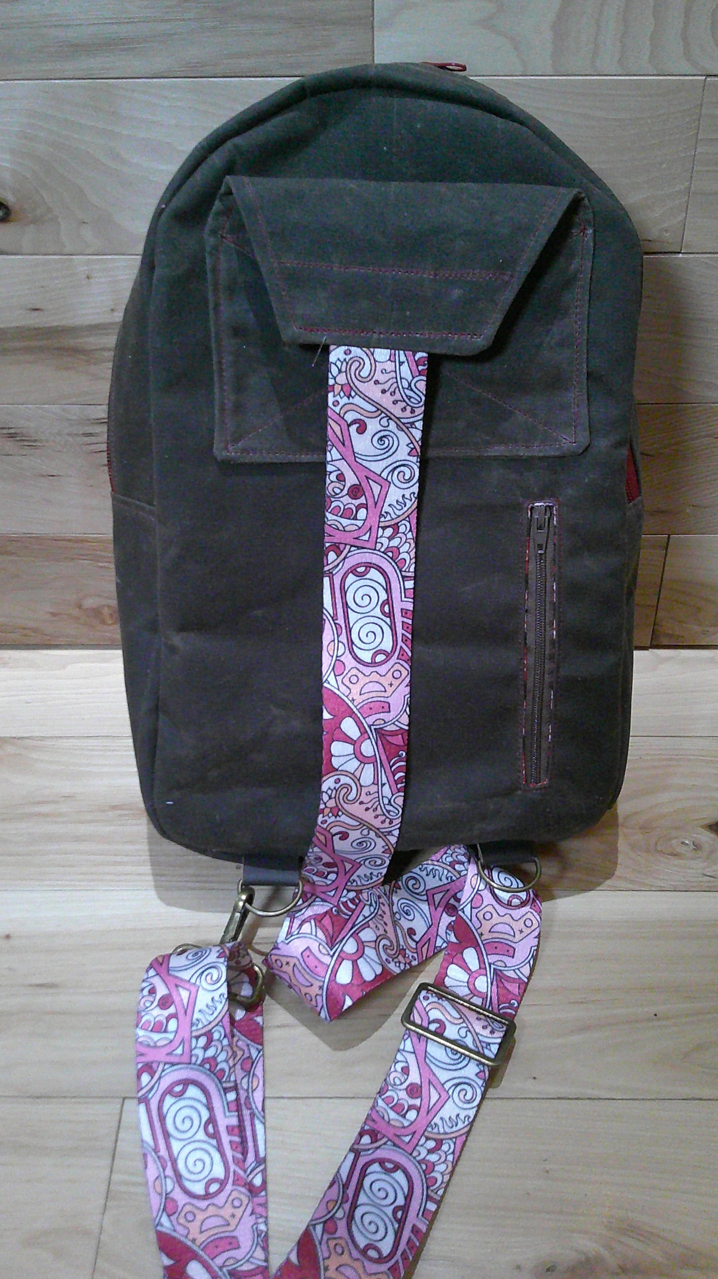 Crossbody / Sling Bag ~ waxed canvas