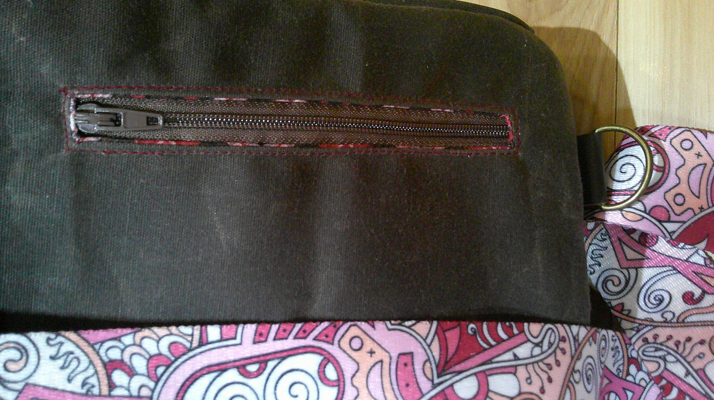 Crossbody / Sling Bag ~ waxed canvas