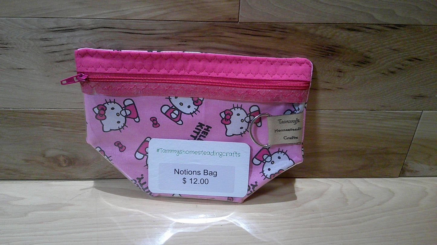 Hello Kitty ~ pink w/ bows ~ project bags