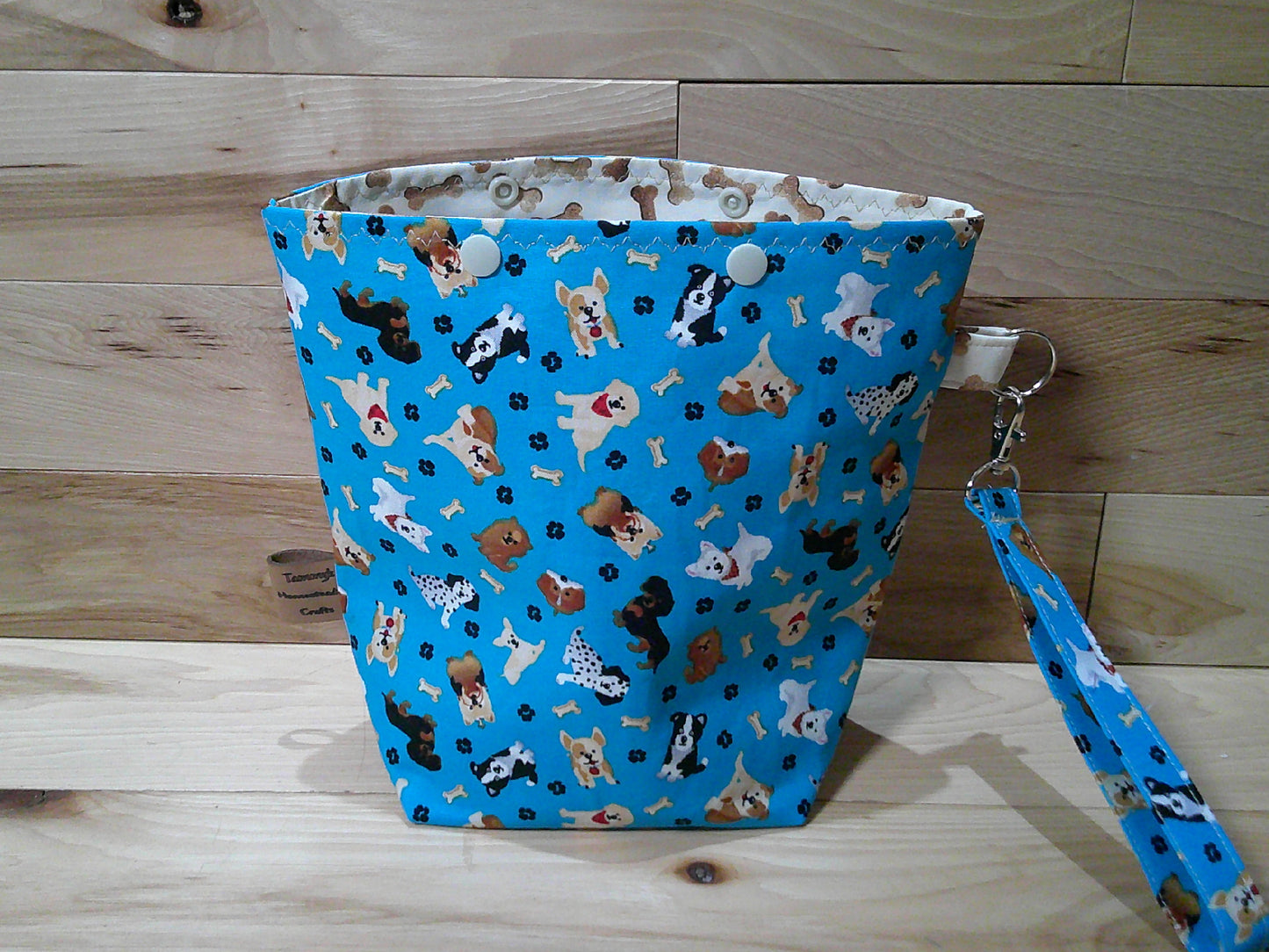 Dogs w/ dog bones ~ project bags