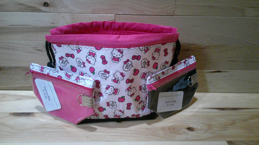 Hello Kitty ~ White & Pink w/ bows ~ project bags
