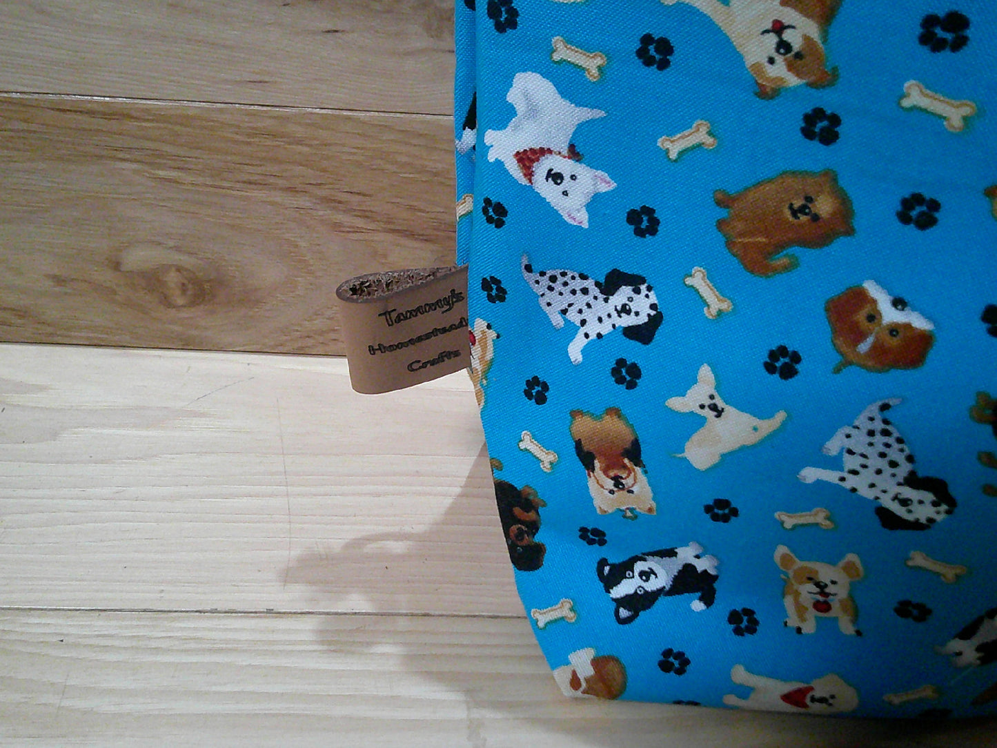 Dogs w/ dog bones ~ project bags