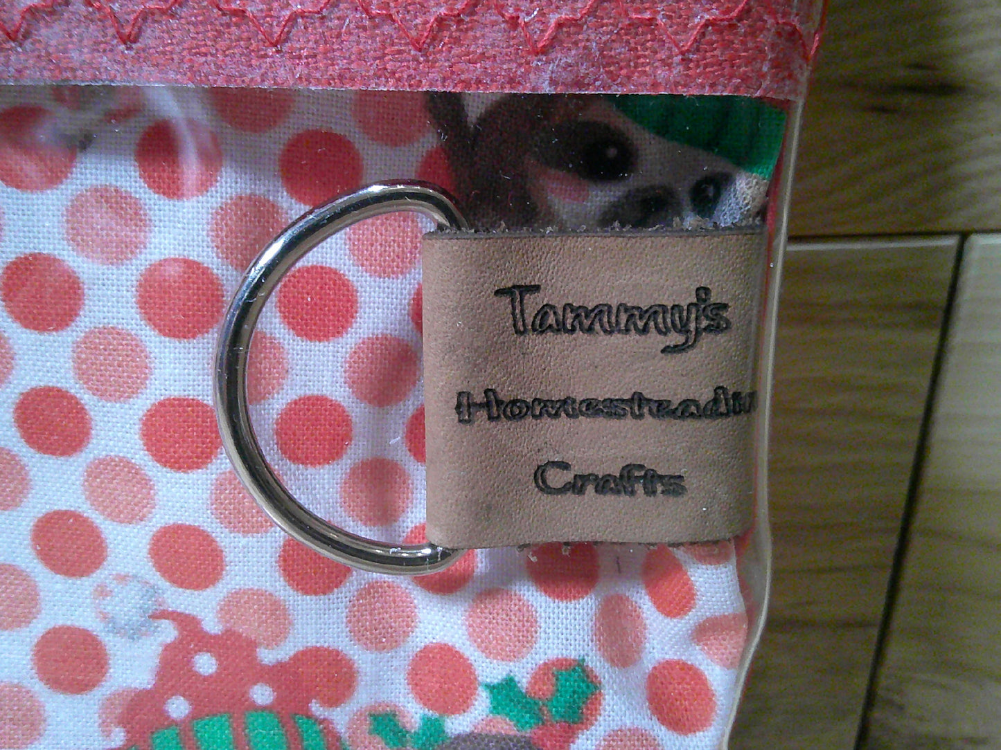 Santa Sloth w/ green & red project bags