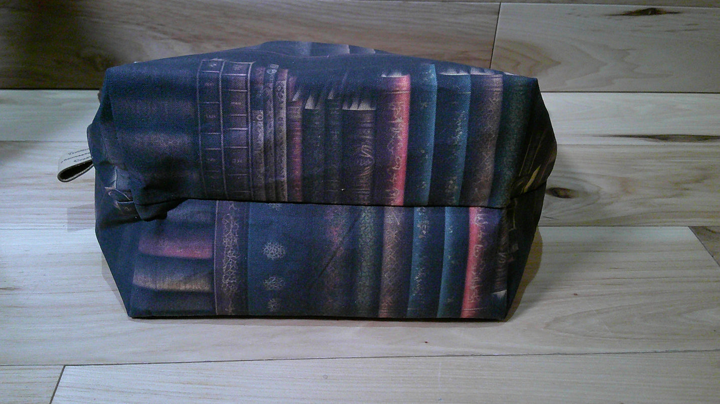 Book on bookshelf w/ word inside ~ project bags