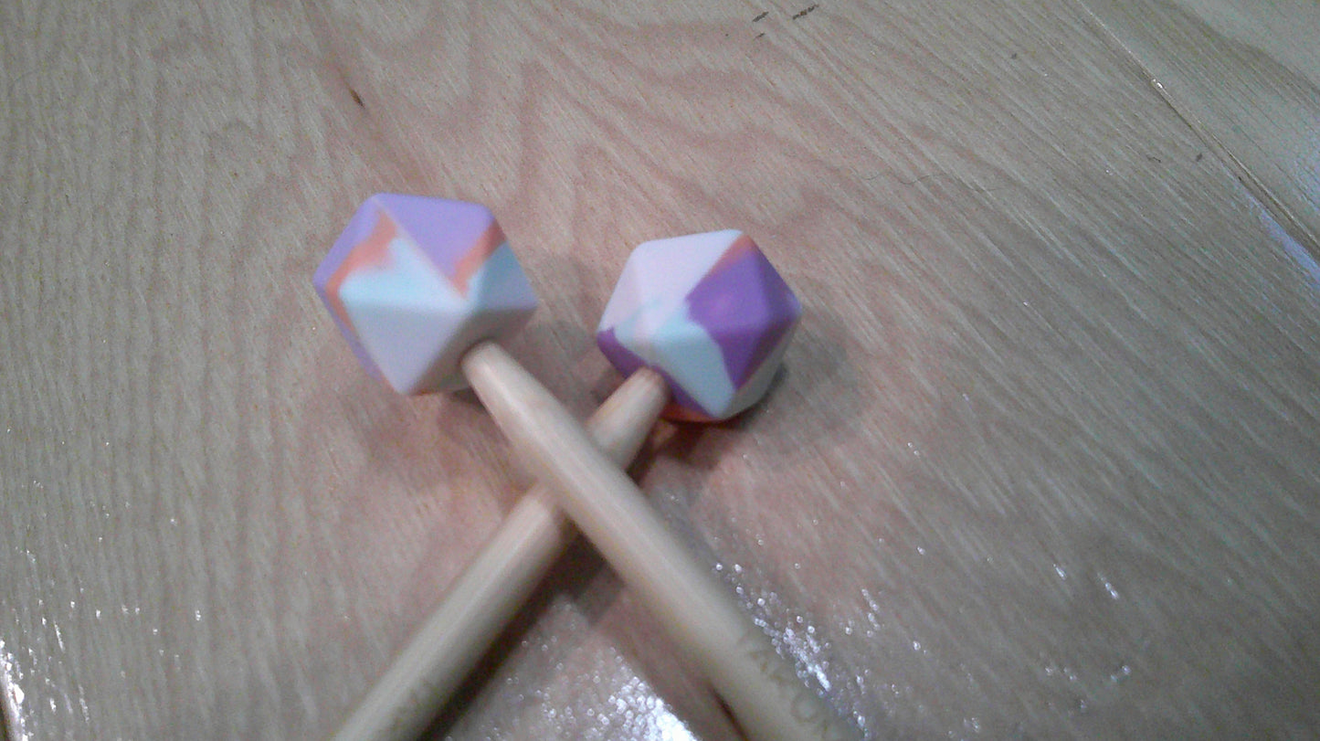 Swirl Lilac Sunset ~ hexagon ~ stitch stoppers