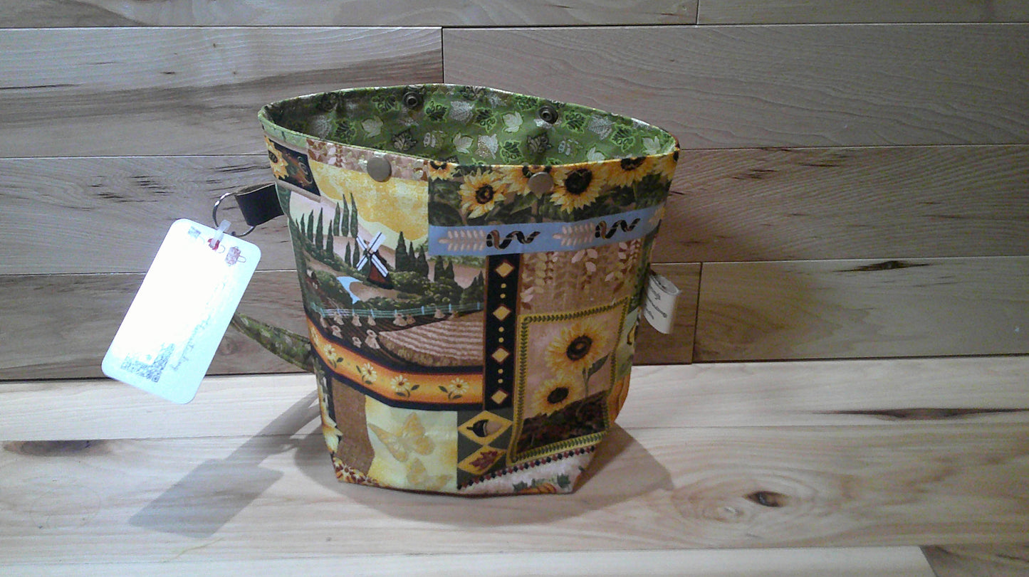 Quilt Block Fall Themes w/ leaves ~ project bags