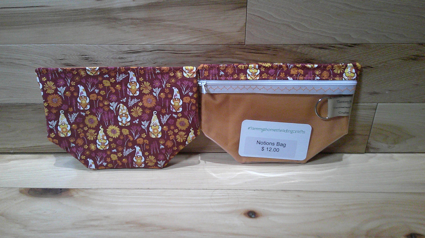 Fall Gnomes w/ orange ~ project bags