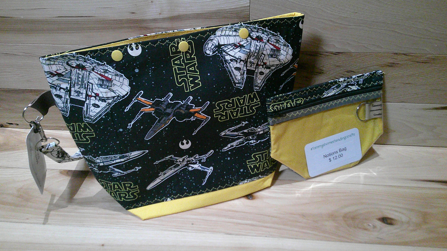 Star Wars Starship w/ yellow ~ project bags