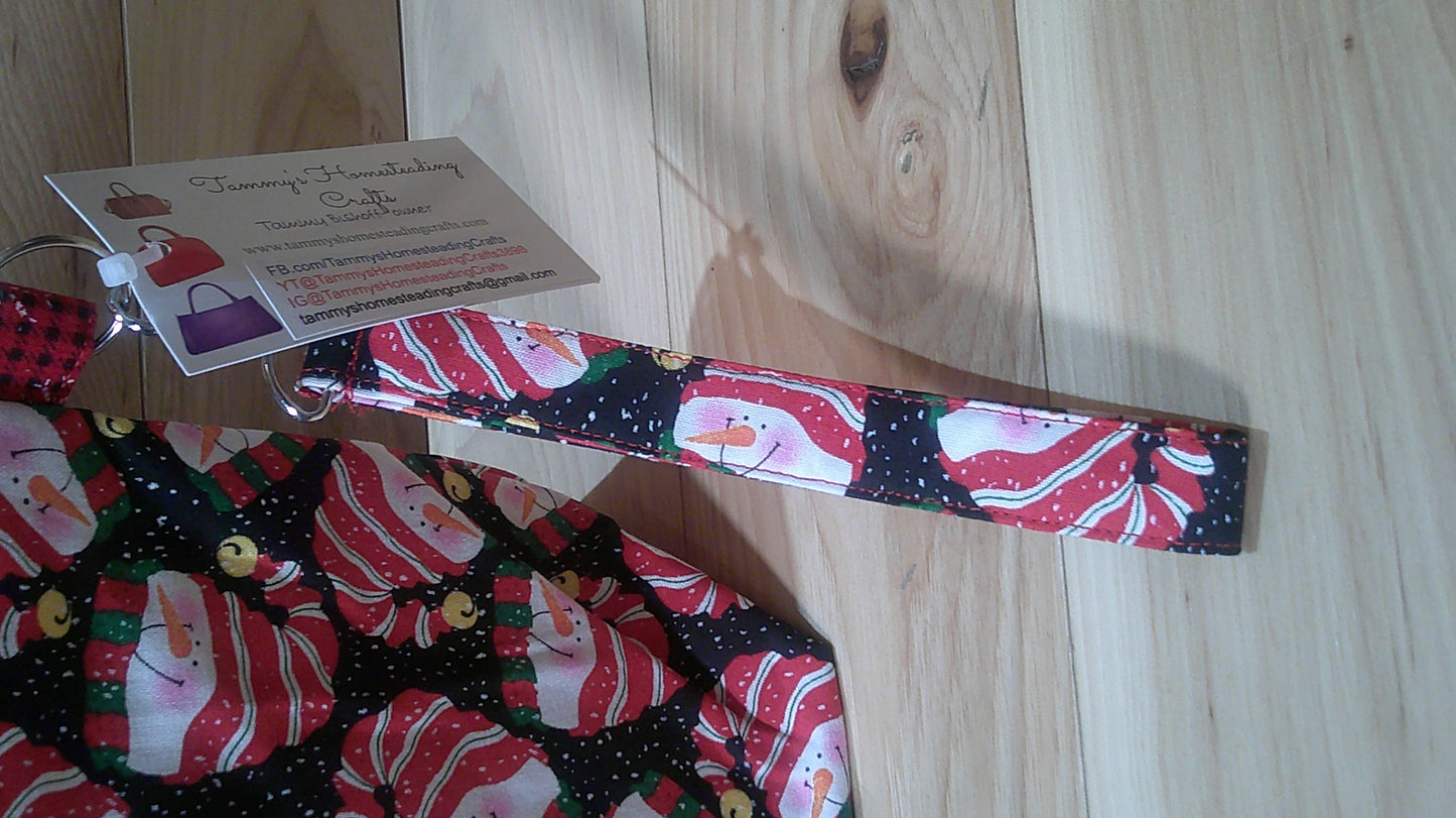 Santa Hat Snowman w/ snowflakes project bags