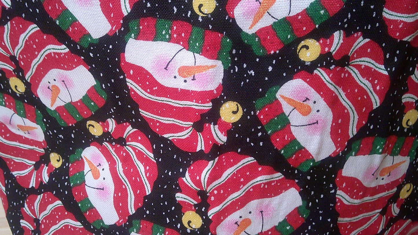 Santa Hat Snowman w/ snowflakes project bags