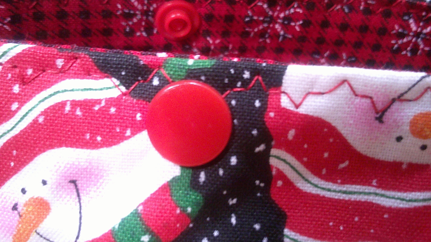 Santa Hat Snowman w/ snowflakes project bags