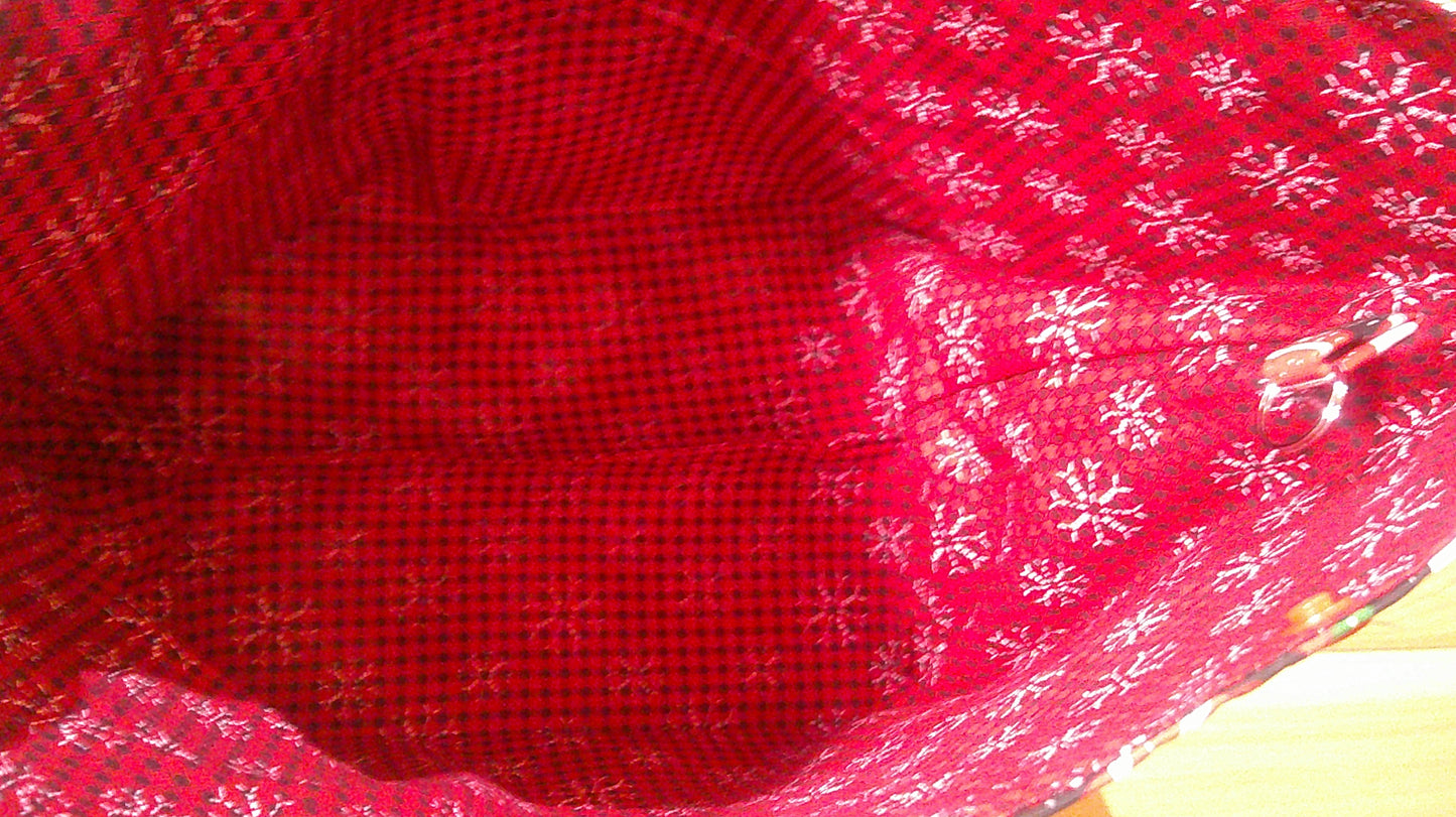 Santa Hat Snowman w/ snowflakes project bags