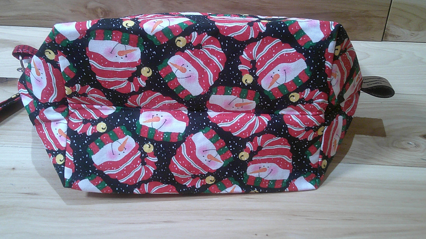 Santa Hat Snowman w/ snowflakes project bags
