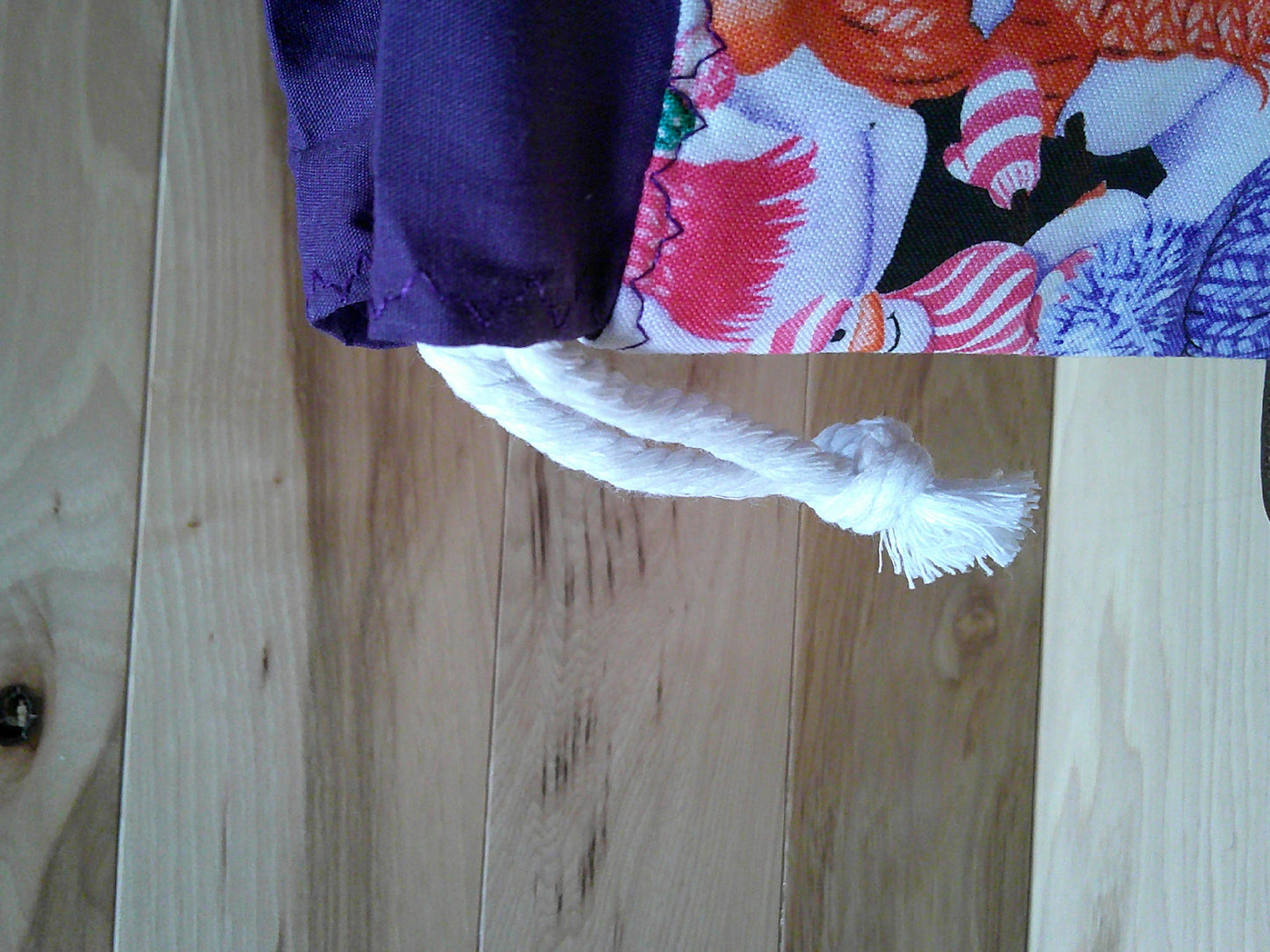 Snowman w/ colored scarves project bags
