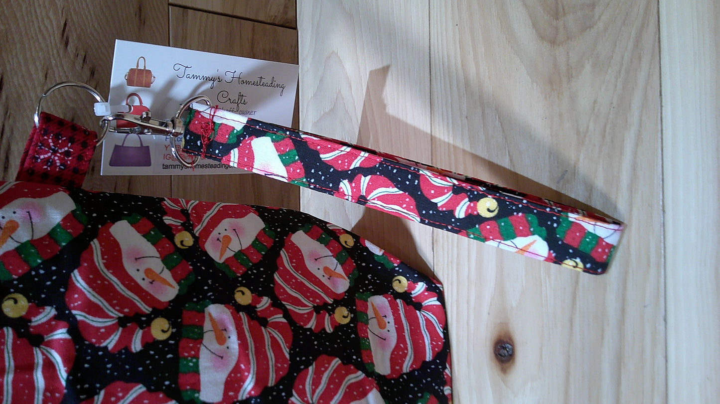 Santa Hat Snowman w/ snowflakes project bags